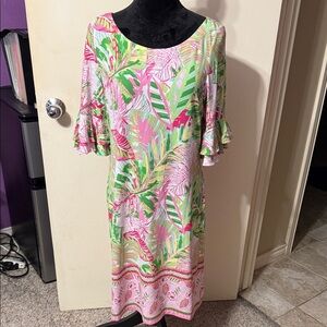 Floral Ruffle Sleeve Dress